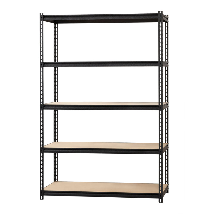 Image of Lorell Shelving, 5-Shelf, Steel, 2300 lb Cap, 48"x18"x72", Black