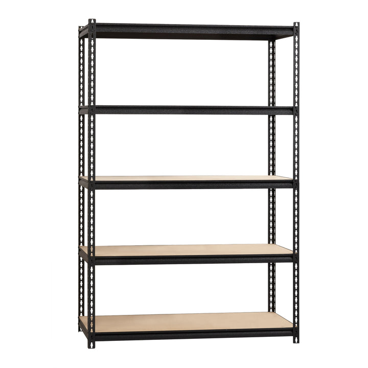 Image of Lorell Shelving, 5-Shelf, Steel, 2300 lb Cap, 48"x24"x72", Black