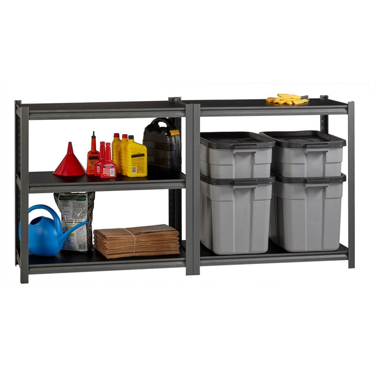 Image of Lorell Shelving, 5-Shelf, Steel, 3200 lb Cap, 36"x18"x72", Black