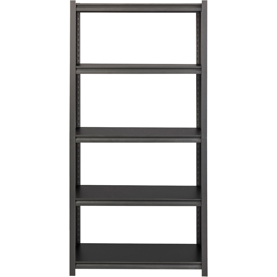 Image of Lorell Shelving, 5-Shelf, Steel, 3200 lb Cap, 36"x18"x72", Black