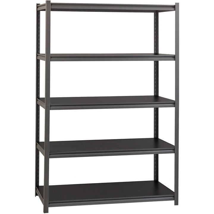 Image of Lorell Shelving, 5-Shelf, Steel, 3200 lb Cap, 48"x18"x72", Black