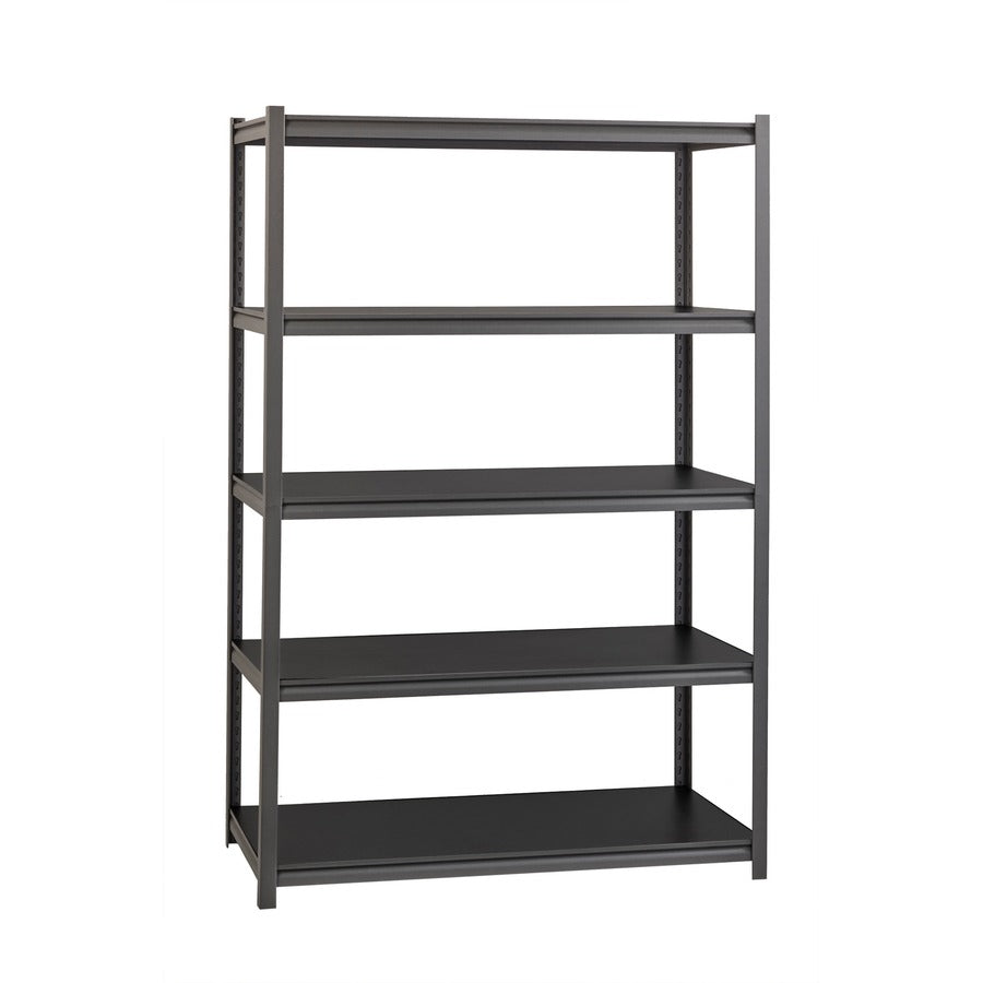 Image of Lorell Shelving, 5-Shelf, Steel, 3200 lb Cap, 48"x18"x72", Black