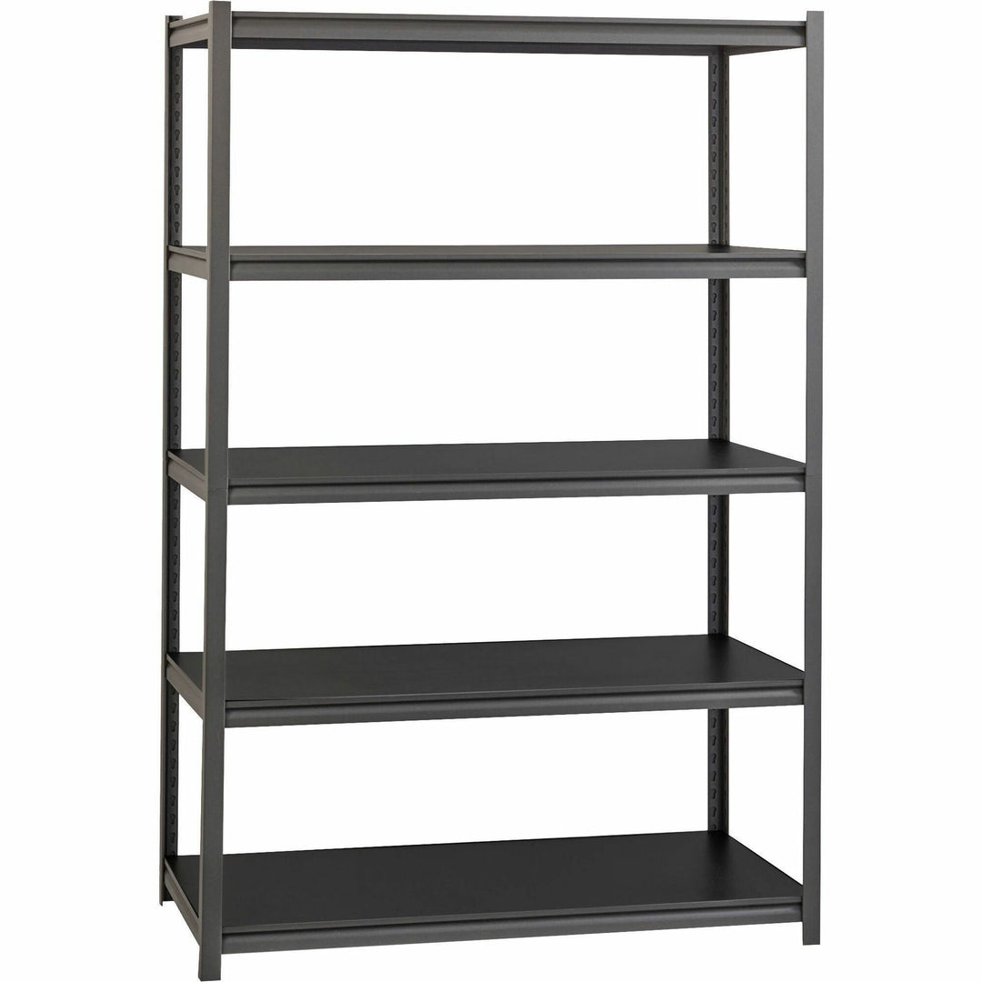 Image of Lorell Shelving, 5-Shelf, Steel, 3200 lb Cap, 48"x24"x72", Black