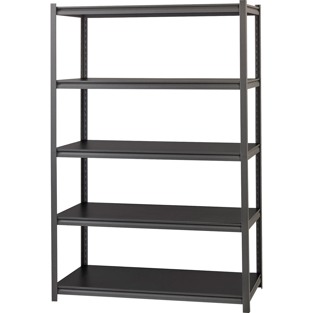 Image of Lorell Shelving, 5-Shelf, Steel, 3200 lb Cap, 48"x24"x72", Black