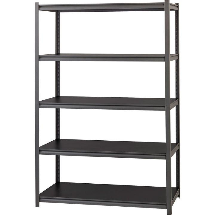 Image of Lorell Shelving, 5-Shelf, Steel, 3200 lb Cap, 48"x24"x72", Black