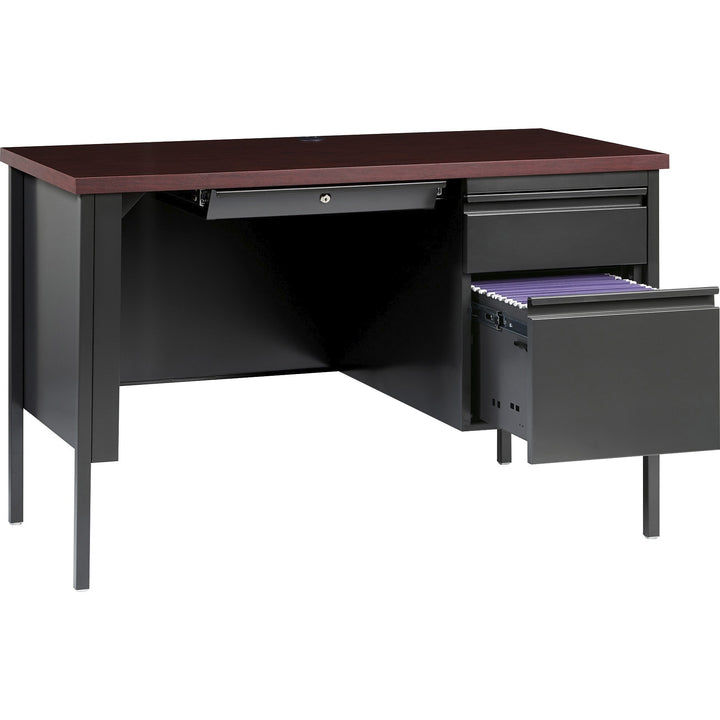 Image of Lorell Desk, Right-Pedestal, Steel, 45-1/2"x24"x29-1/2", MY/CCL