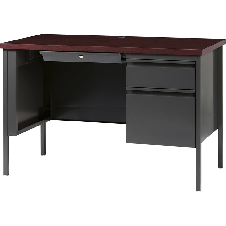 Image of Lorell Desk, Right-Pedestal, Steel, 45-1/2"x24"x29-1/2", MY/CCL