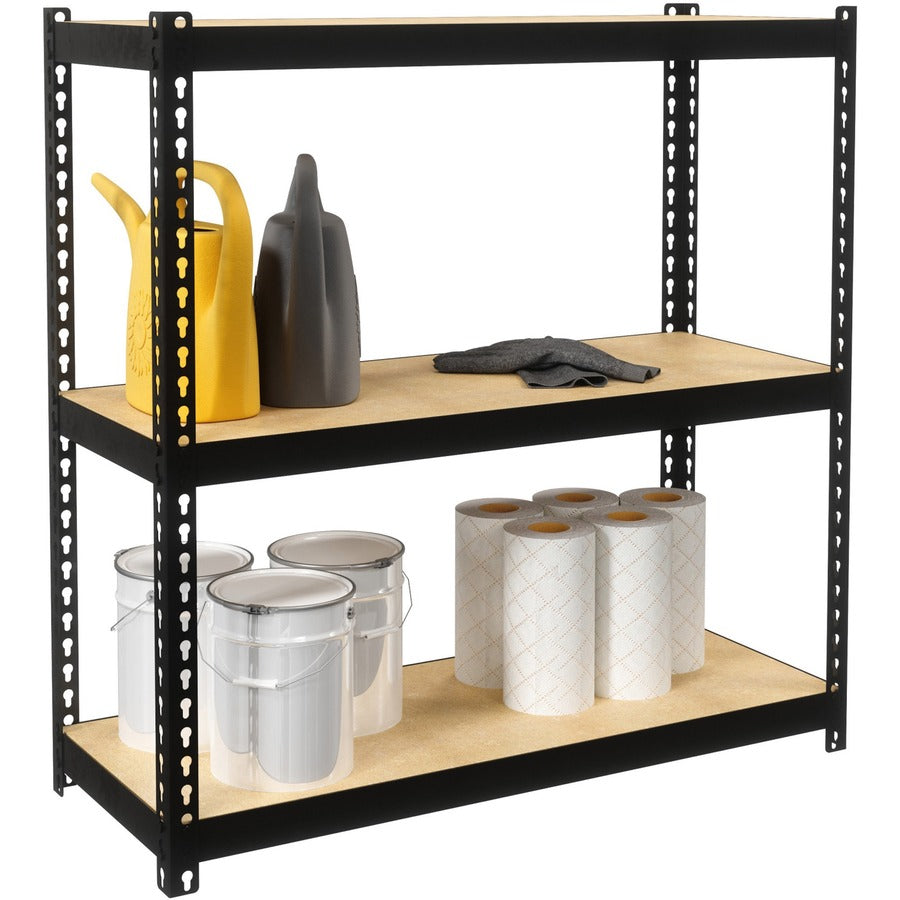 Image of Lorell Shelving, Riveted, Steel, 30"x12"x30", Black