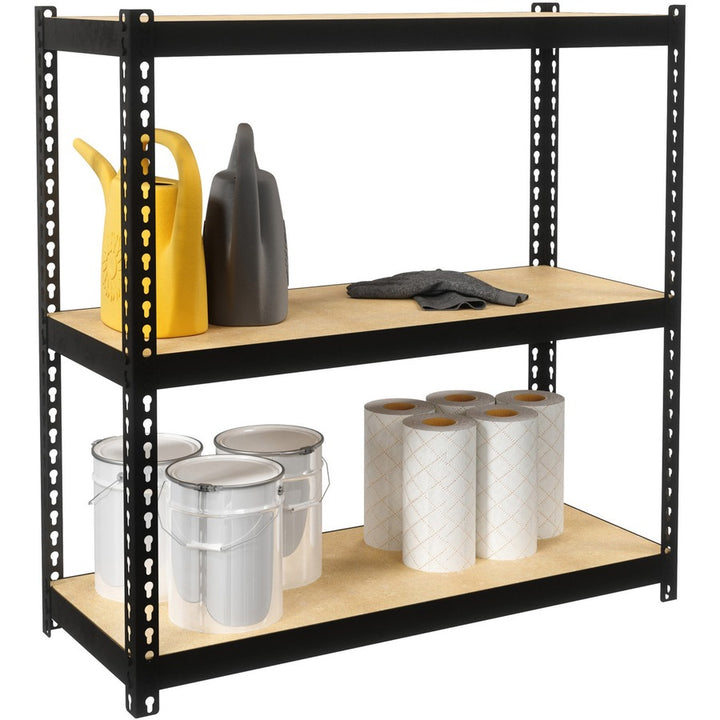 Image of Lorell Shelving, Riveted, Steel, 30"x12"x30", Black