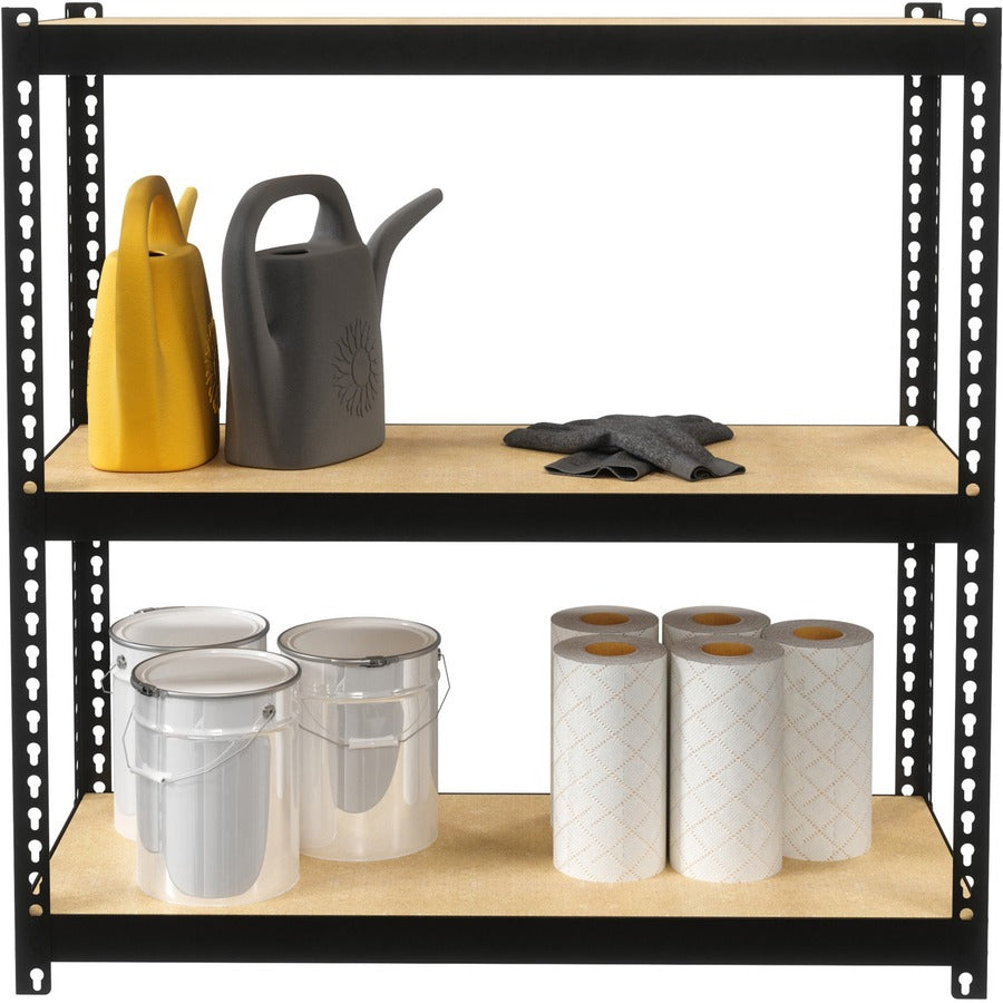 Image of Lorell Shelving, Riveted, Steel, 30"x12"x30", Black