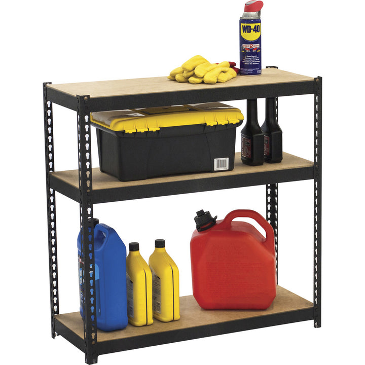 Image of Lorell Shelving, Riveted, Steel, 30"x12"x30", Black