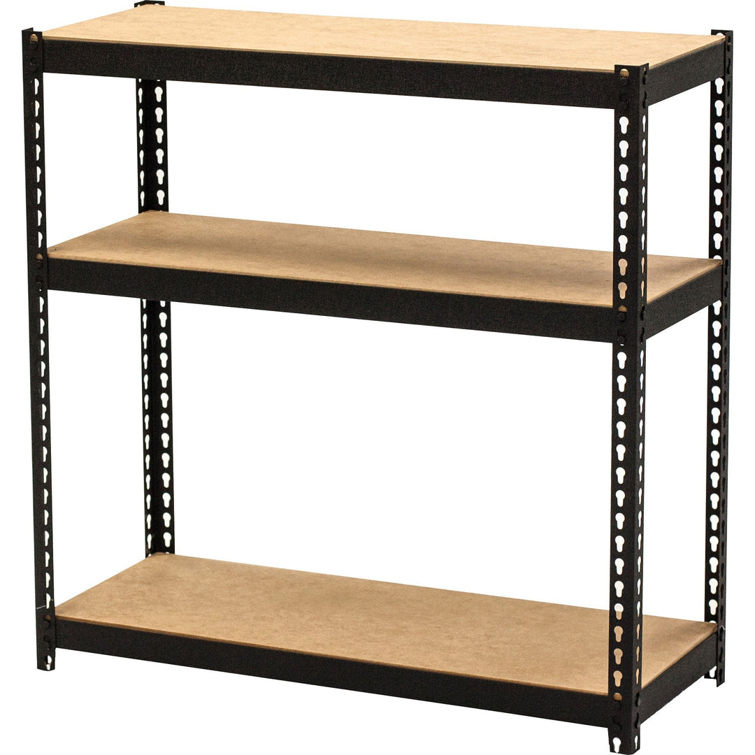 Image of Lorell Shelving, Riveted, Steel, 30"x12"x30", Black