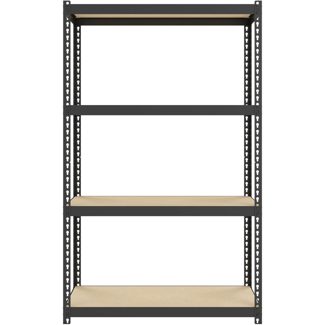 Image of Lorell Shelving, Riveted, Steel, 30"x12"x48", Black