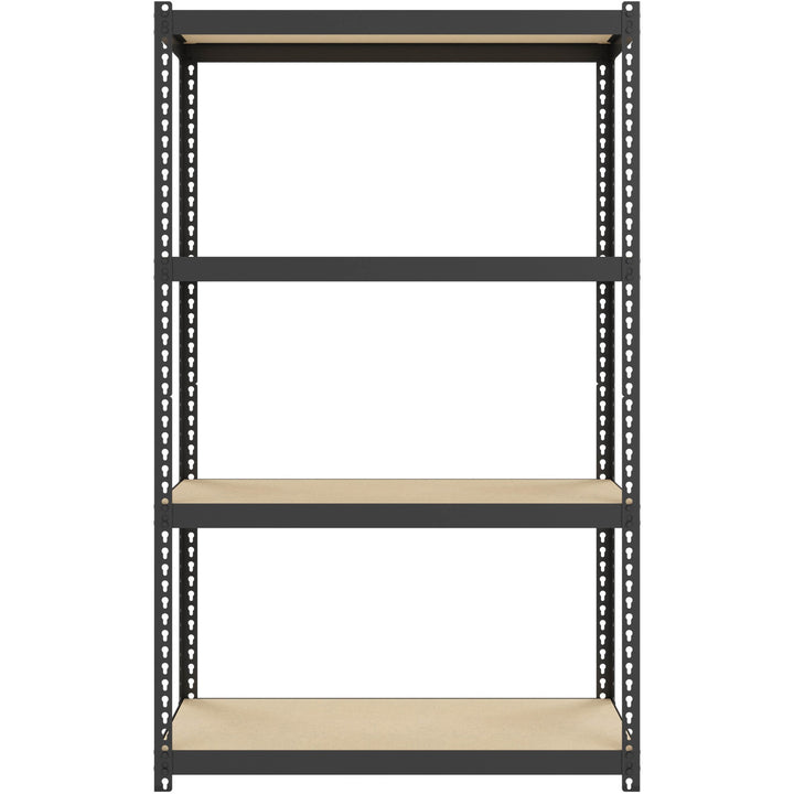 Image of Lorell Shelving, Riveted, Steel, 30"x12"x48", Black