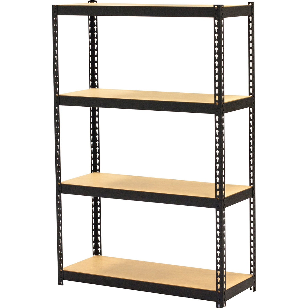 Image of Lorell Shelving, Riveted, Steel, 30"x12"x48", Black
