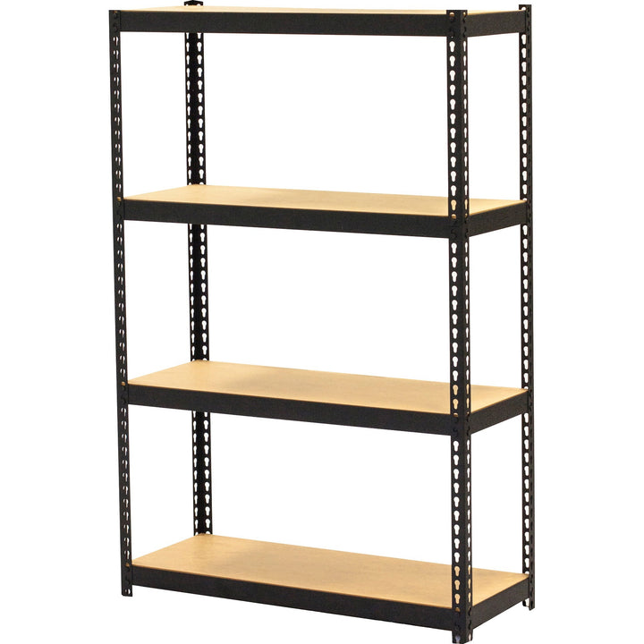 Image of Lorell Shelving, Riveted, Steel, 30"x12"x48", Black