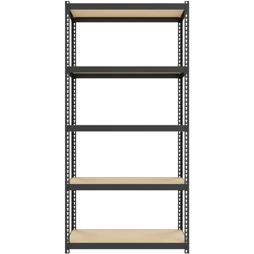 Image of Lorell Shelving, Riveted, Steel, 30"x12"x60", Black
