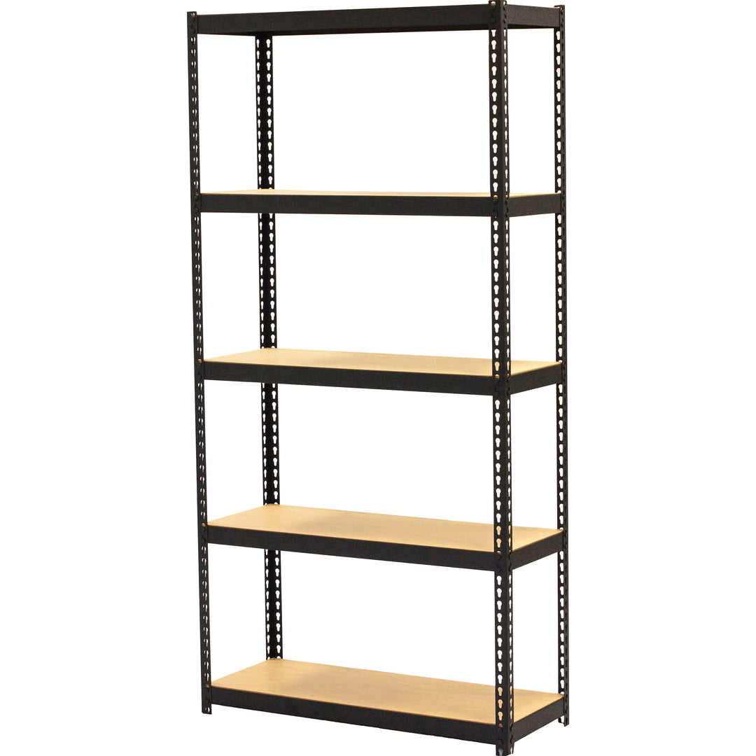 Image of Lorell Shelving, Riveted, Steel, 30"x12"x60", Black