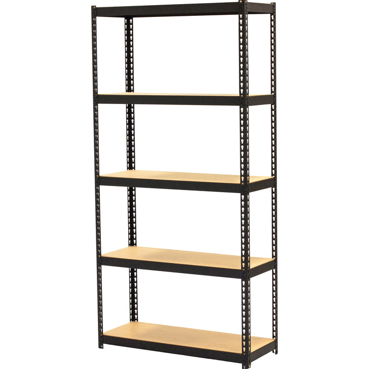Image of Lorell Shelving, Riveted, Steel, 30"x12"x60", Black