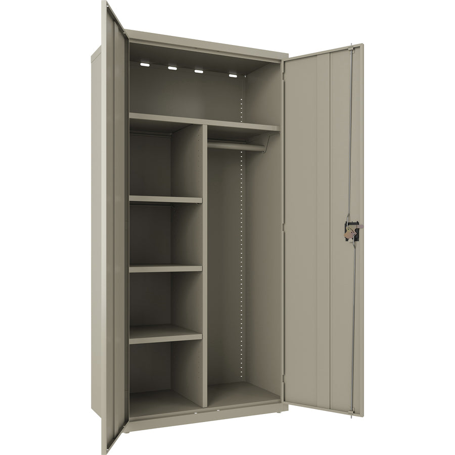 Image of Lorell Wardrobe, Double Door, Lockable, 36"Wx18"Lx72"H, Putty
