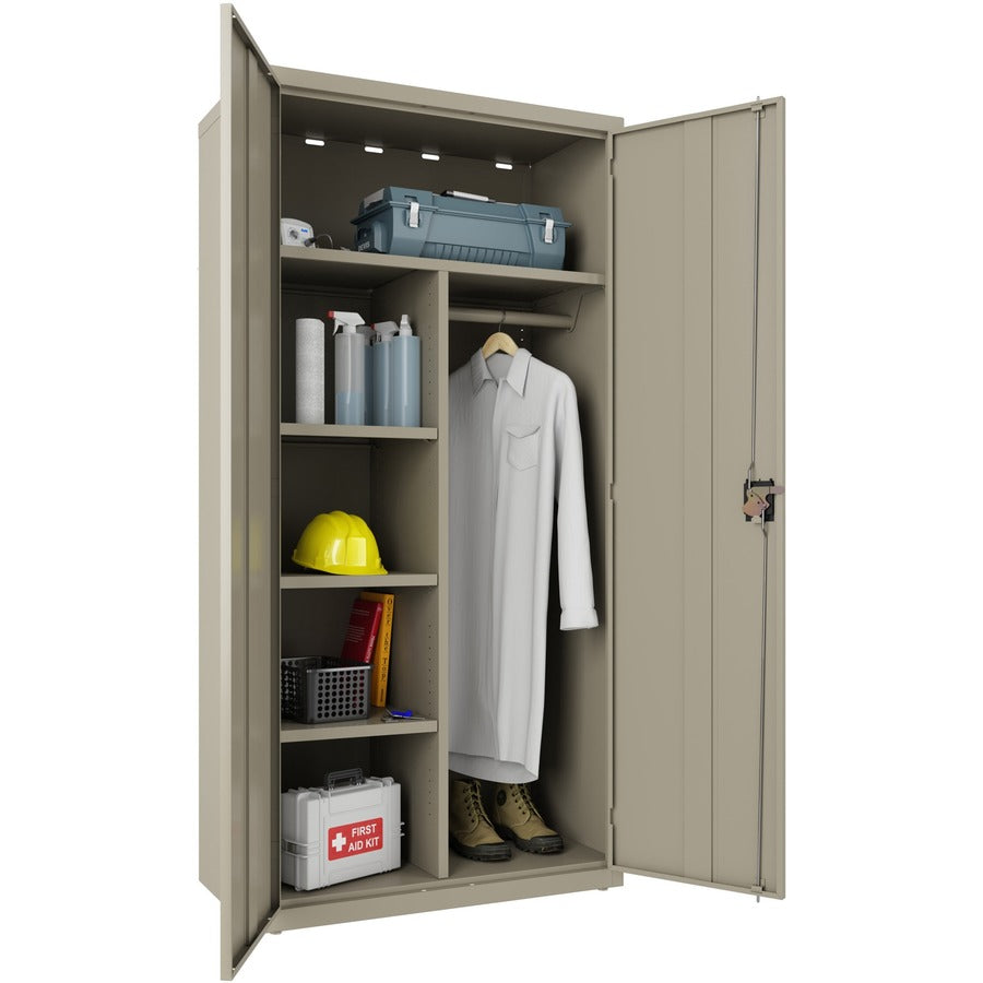 Image of Lorell Wardrobe, Double Door, Lockable, 36"Wx18"Lx72"H, Putty