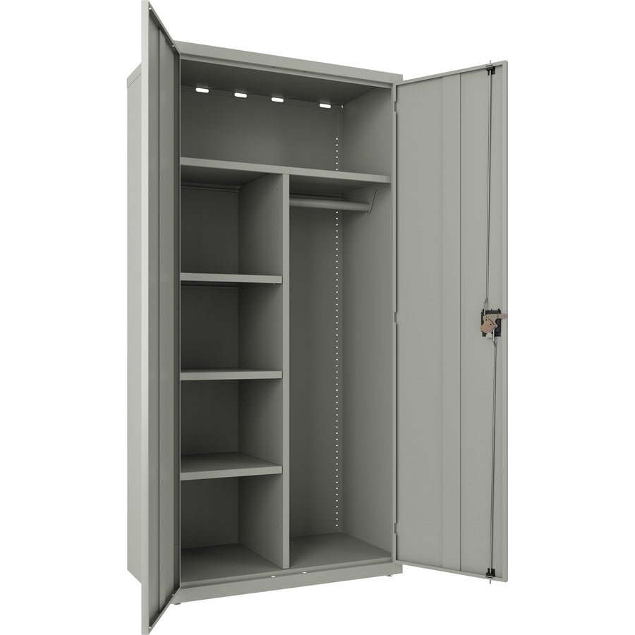 Image of Lorell Wardrobe, Double Door, Lockable, 36"Wx18"Lx72"H, Light Gray