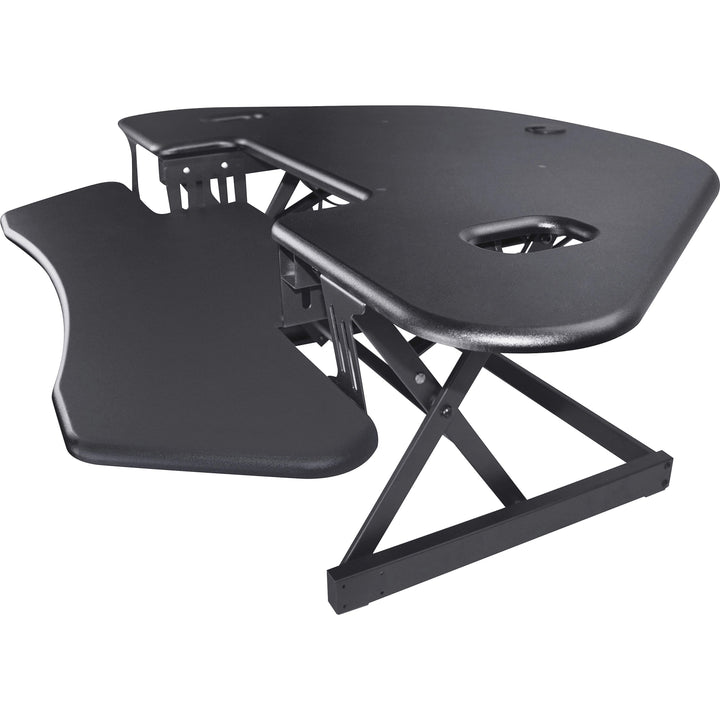 Image of Lorell Corner Desk Riser, Adjustable, 45-3/5"Wx31"Lx18-1/10"H, BK
