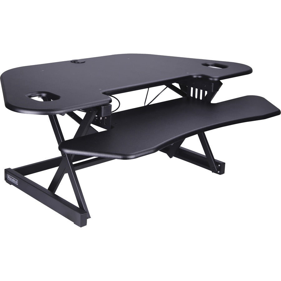 Image of Lorell Corner Desk Riser, Adjustable, 45-3/5"Wx31"Lx18-1/10"H, BK