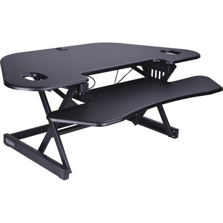 Image of Lorell Corner Desk Riser, Adjustable, 45-3/5"Wx31"Lx18-1/10"H, BK
