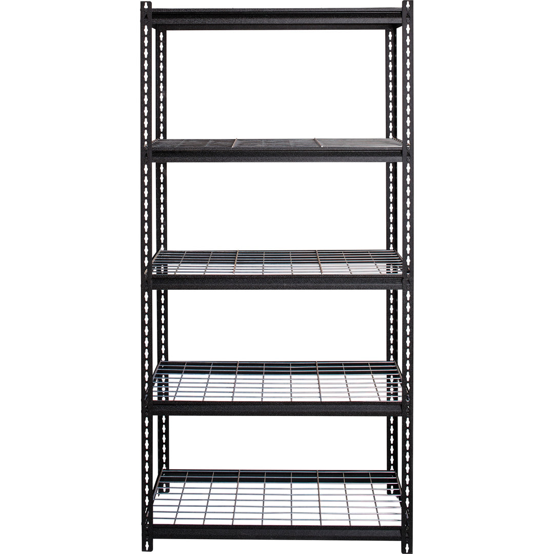 Image of Lorell Shelving, Wire, Boltless, 2300 lb. Cap, 36"x18"x72", Black