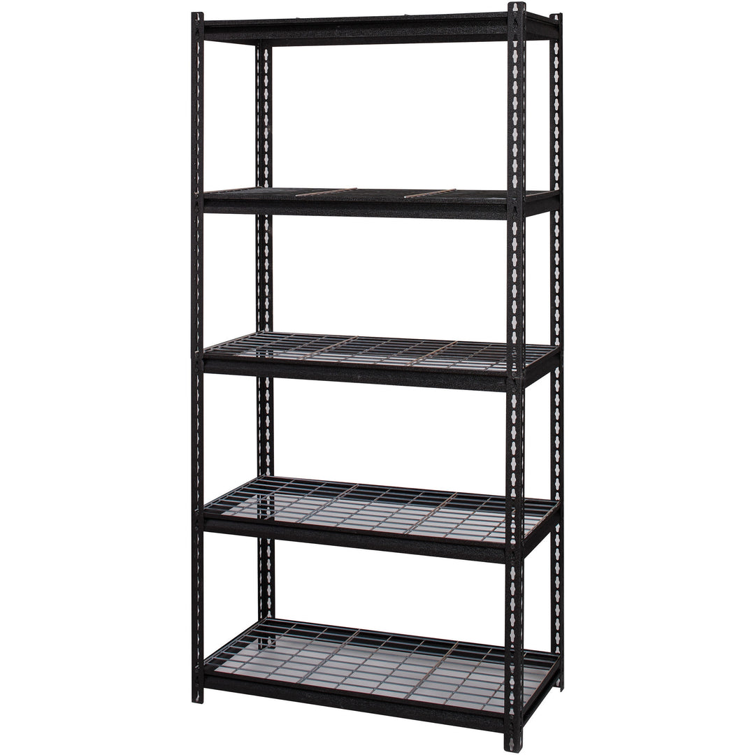 Image of Lorell Shelving, Wire, Boltless, 2300 lb. Cap, 36"x18"x72", Black