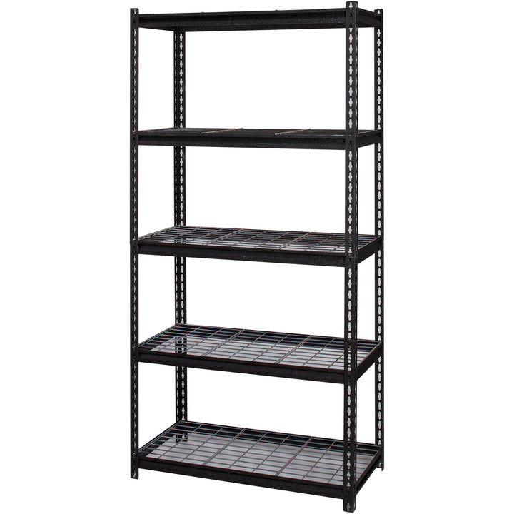 Image of Lorell Shelving, Wire, Boltless, 2300 lb. Cap, 36"x18"x72", Black