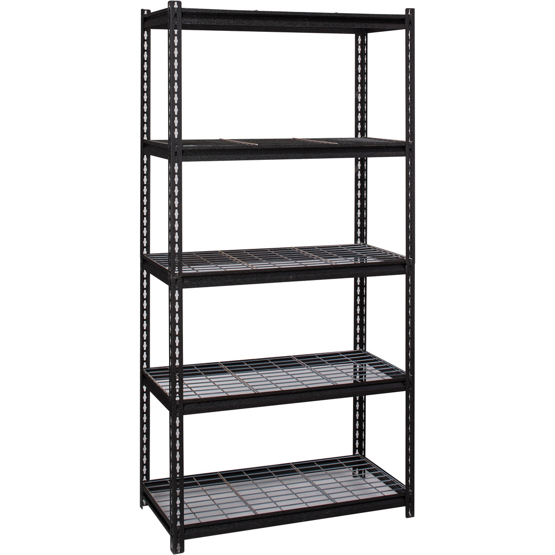 Image of Lorell Shelving, Wire, Boltless, 2300 lb. Cap, 36"x18"x72", Black