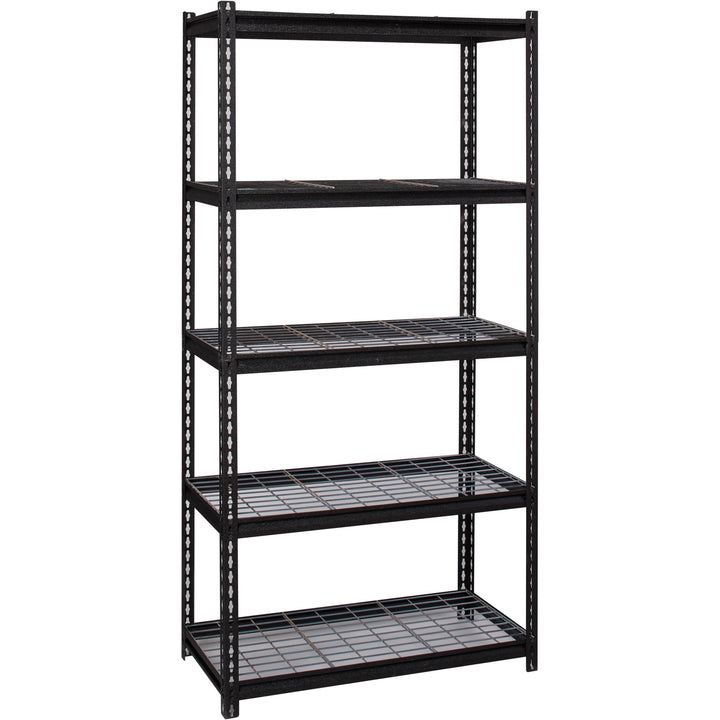 Image of Lorell Shelving, Wire, Boltless, 2300 lb. Cap, 36"x18"x72", Black