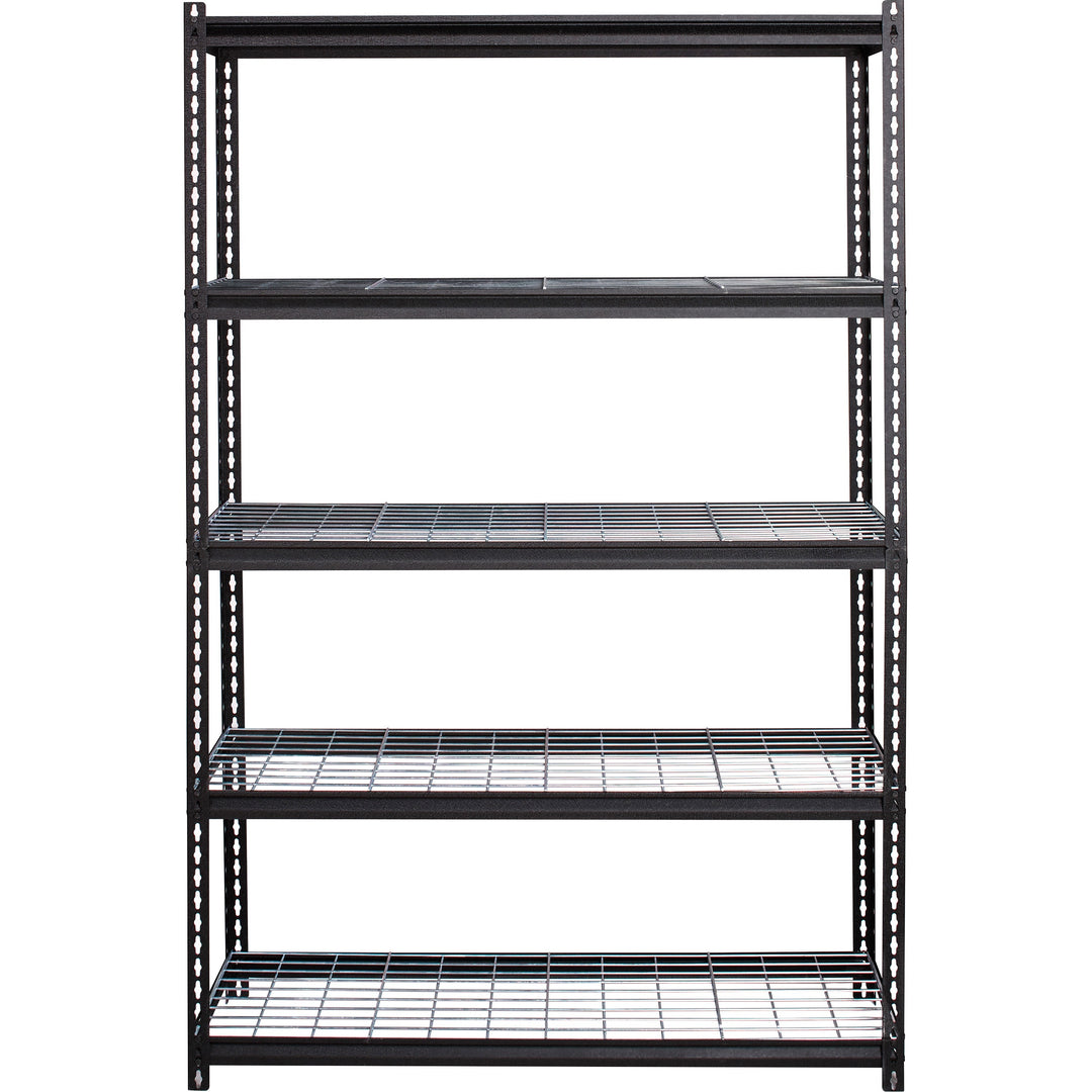 Image of Lorell Shelving, Wire, Boltless, 2300 lb. Cap, 48"x18"x72", Black
