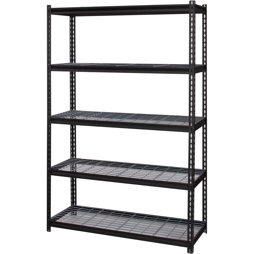Image of Lorell Shelving, Wire, Boltless, 2300 lb. Cap, 48"x18"x72", Black