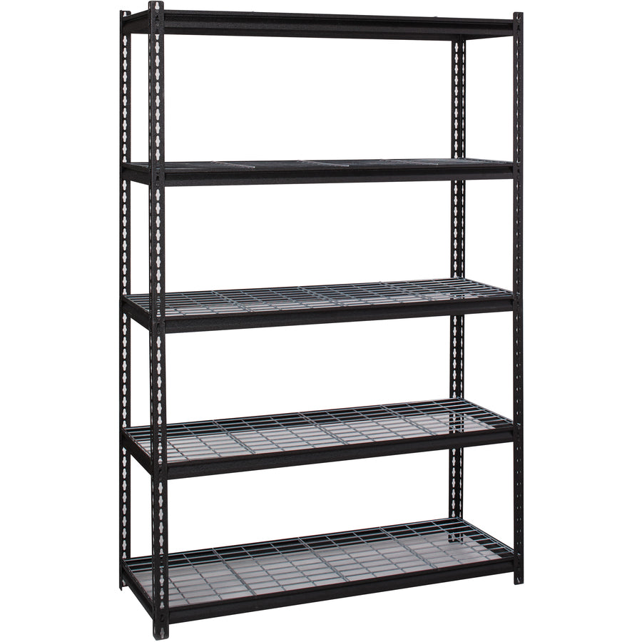 Image of Lorell Shelving, Wire, Boltless, 2300 lb. Cap, 48"x18"x72", Black