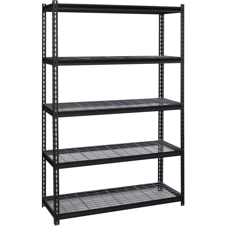 Image of Lorell Shelving, Wire, Boltless, 2300 lb. Cap, 48"x18"x72", Black