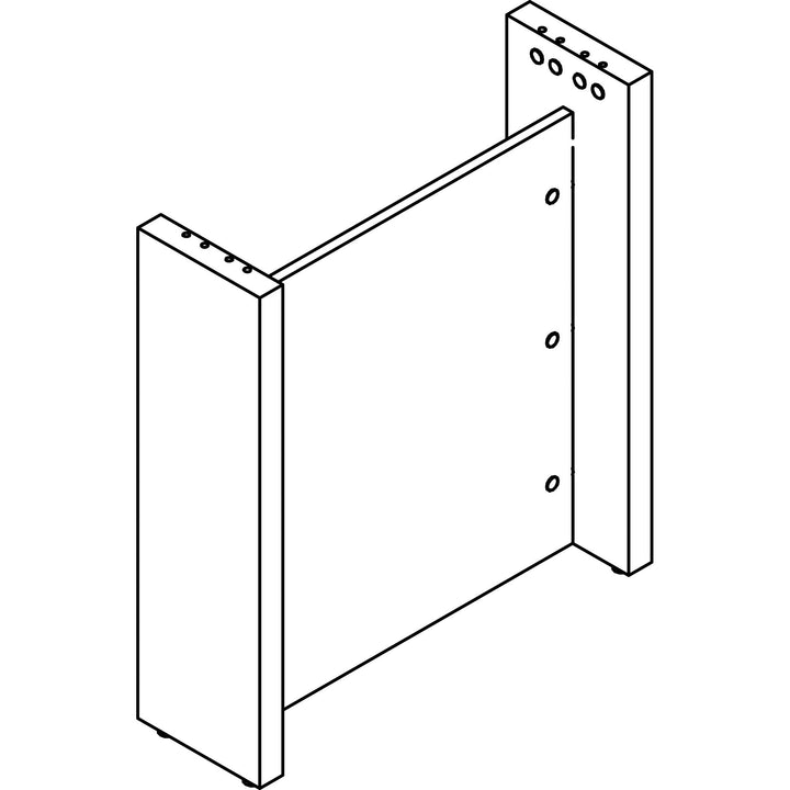Image of Lorell Base, Slim, Laminate, 24"x8"x28", Mahogany