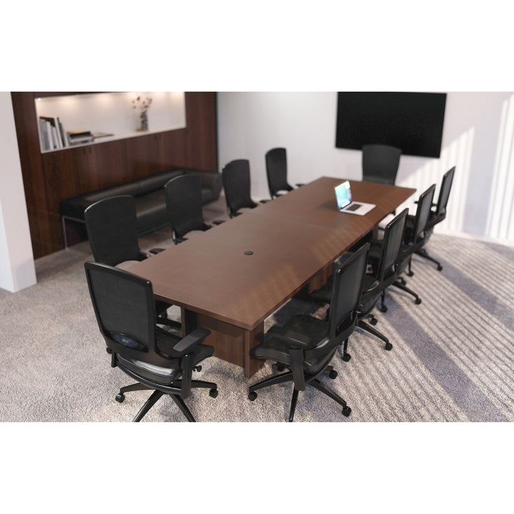 Image of Lorell Base, Slim, Laminate, 24"x8"x28", Mahogany
