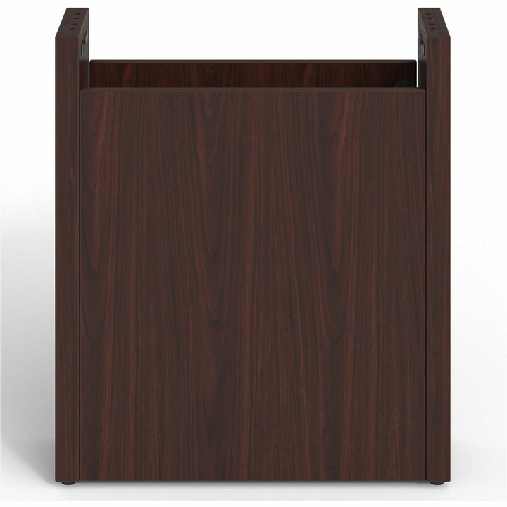 Image of Lorell Base w/Wire Management Door, 24"x8"x28", Mahogany