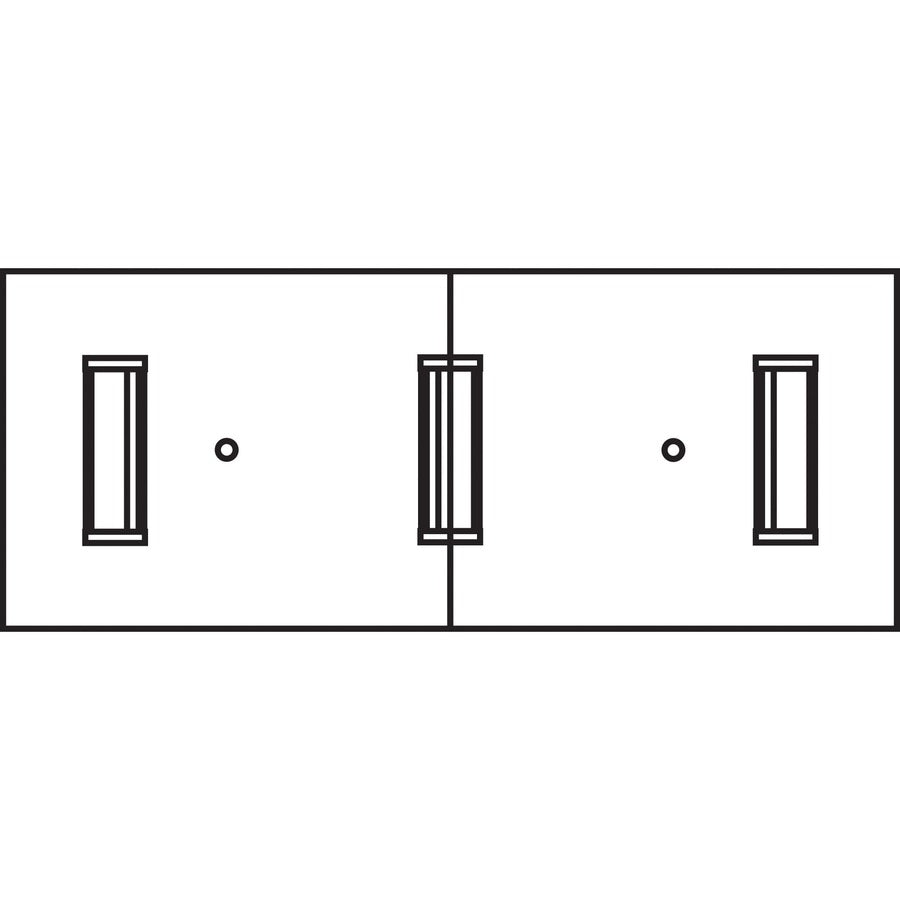 Image of Lorell Base w/Wire Management Door, 24"x8"x28", Mahogany