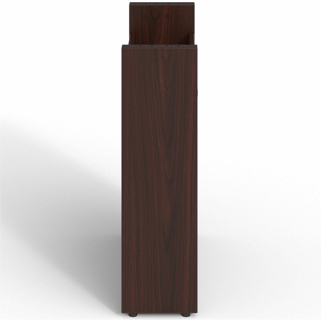 Image of Lorell Base w/Wire Management Door, 24"x8"x28", Mahogany