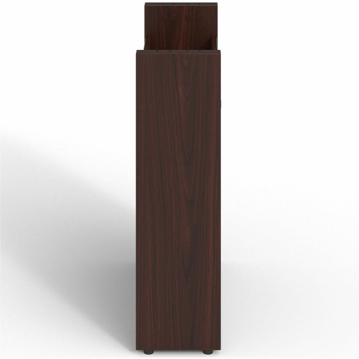 Image of Lorell Base w/Wire Management Door, 24"x8"x28", Mahogany