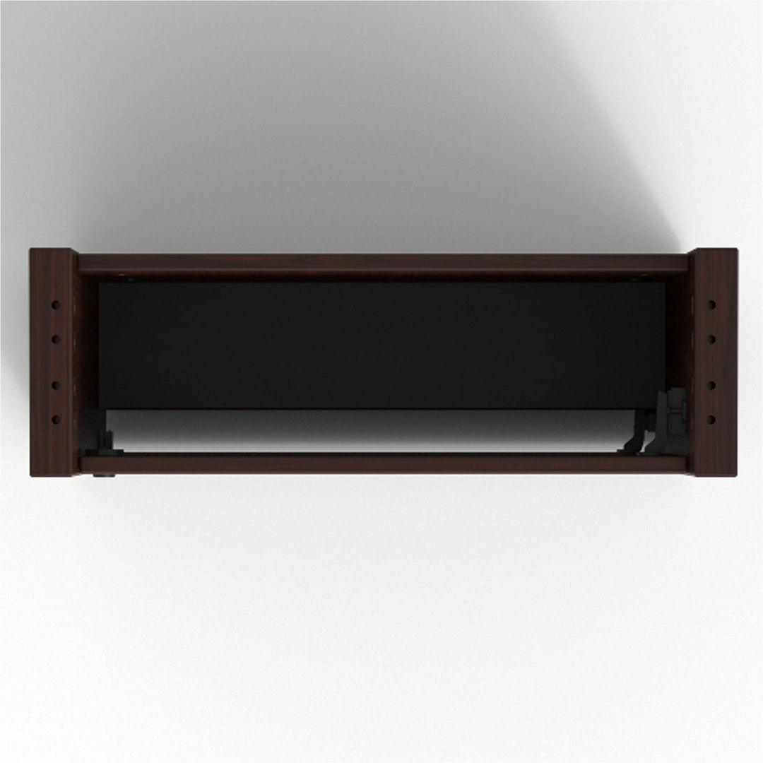 Image of Lorell Base w/Wire Management Door, 24"x8"x28", Mahogany