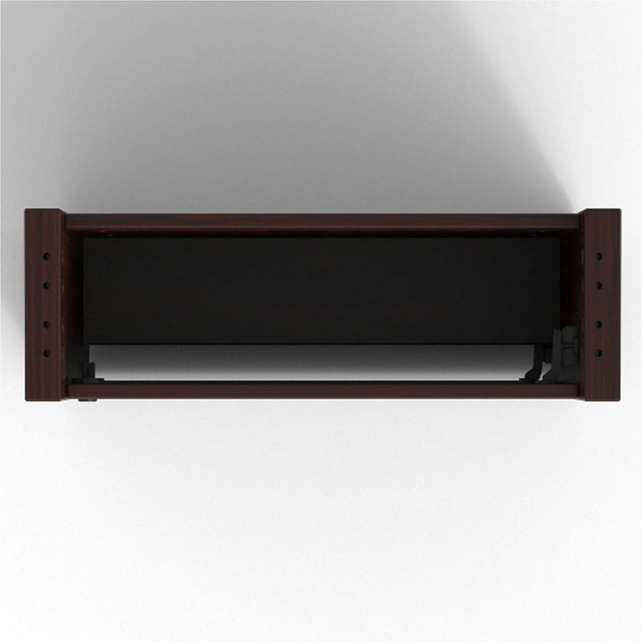 Image of Lorell Base w/Wire Management Door, 24"x8"x28", Mahogany