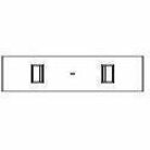 Image of Lorell Base w/Wire Management Door, 24"x8"x28", Mahogany