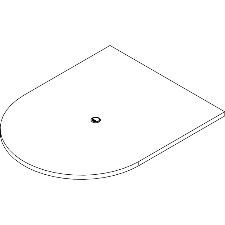 Image of Lorell Tabletop, Half-racetrack, Modular, 60"x48"x1-1/2", Mahogany