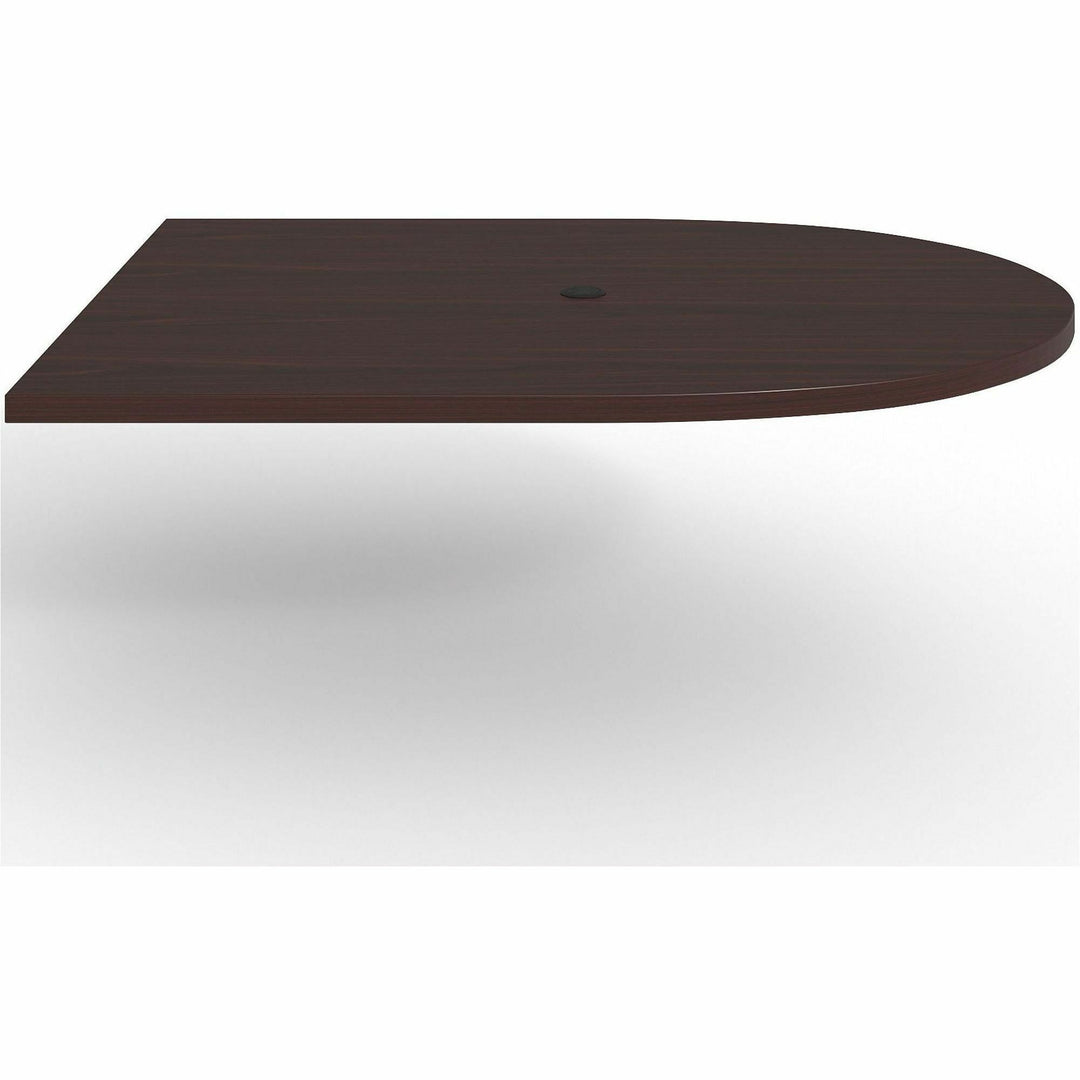 Image of Lorell Tabletop, Half-racetrack, Modular, 60"x48"x1-1/2", Mahogany