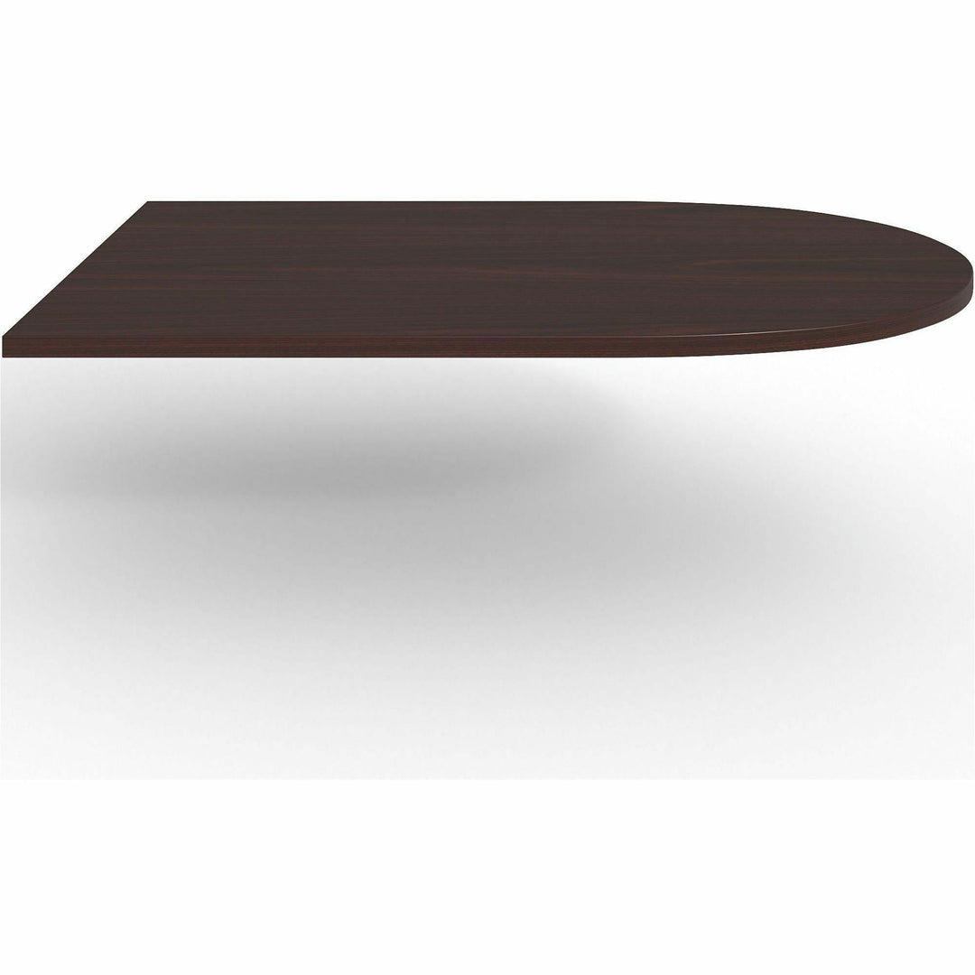 Image of Lorell Tabletop, Half-racetrack, Modular, 72"x48"x1-1/2", Mahogany